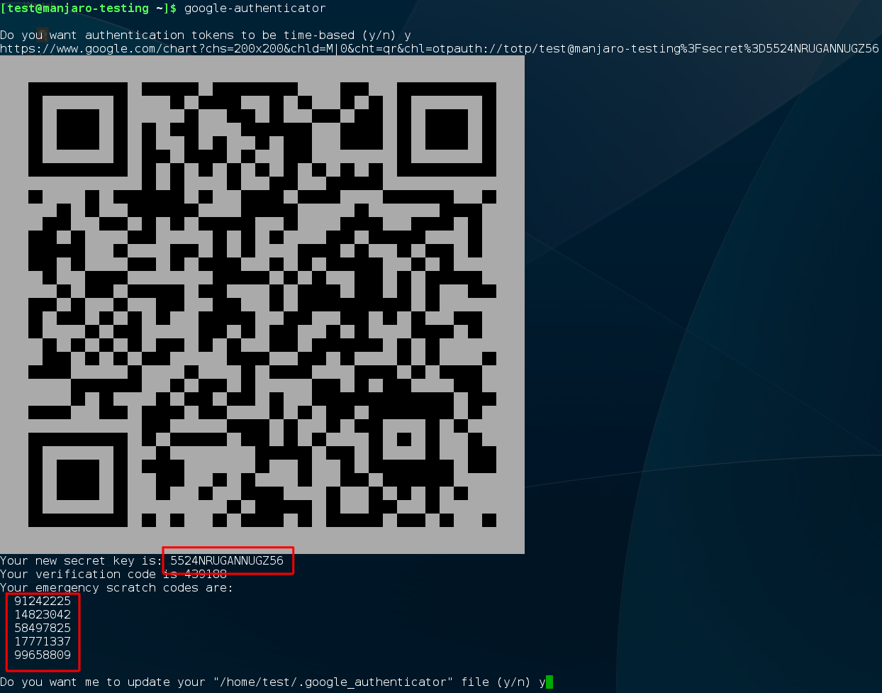 google-authenticator command